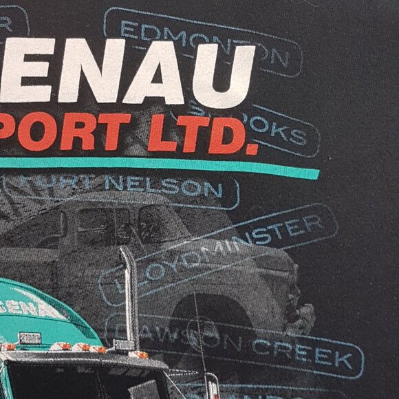 Vintage Tee Shirt ROSENAU TRANSPORT Kenworth Large US L Alberta Saskatchewan BC - Picture 10 of 16